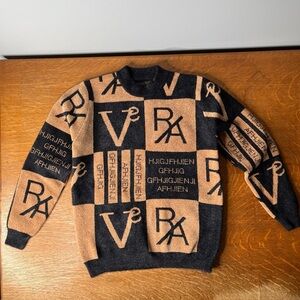 Black and Tan Graphic Sweater